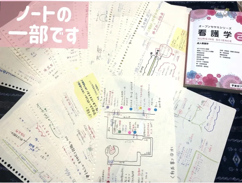 受験期に実際に使っていた勉強ノートの実物